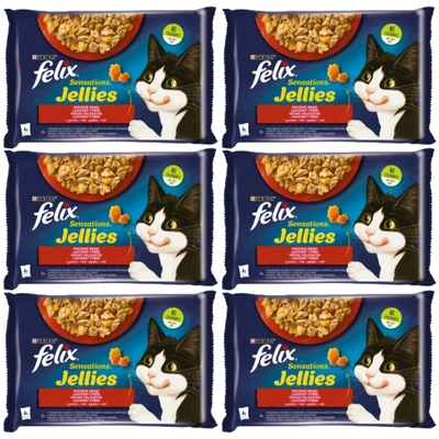 FELIX Sensations Sapori di campagna in gelatina con manzo e pollo 12x(4x85g)