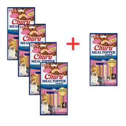 INABA Cat Meal Topper Tuna With Salmon Recipe 4x14 (56g) 4+1 GRATIS