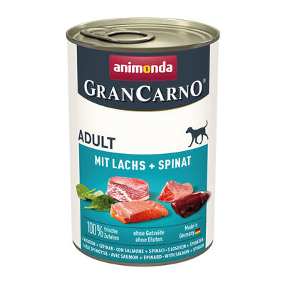 ANIMONDA GranCarno Adult gusto cane: Salmone + Spinaci 400g