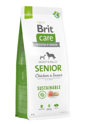 BRIT CARE Care Dog Sustainable Senior Pollo e insetti 12 kg