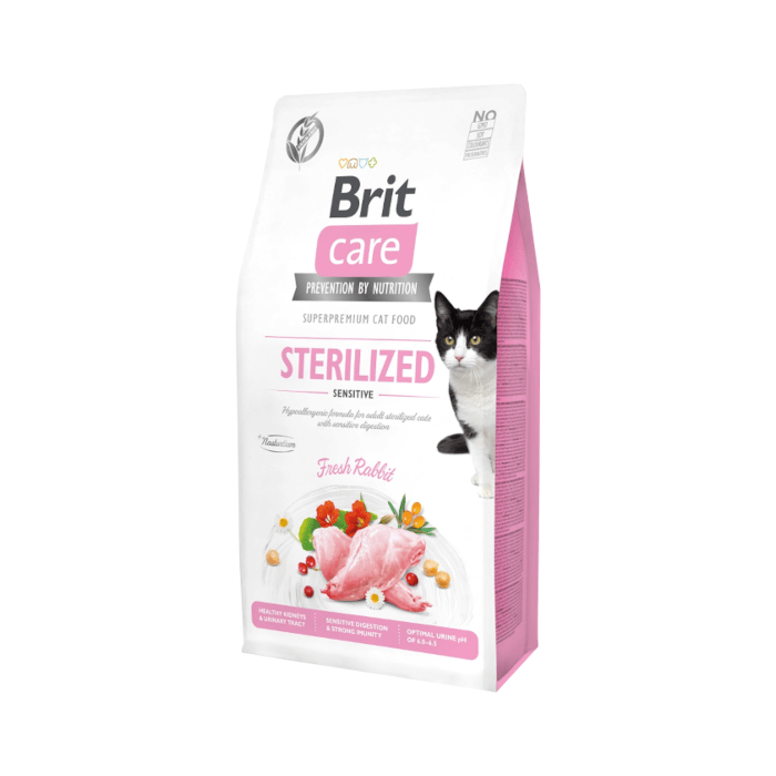 Brit Care Cat Grain-Free Sterilized Sensitive Con coniglio 7kg