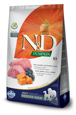Farmina N&D Pumpkin Grain Free Canine Adult Medium&Maxi Lamb&Blueberry 2,5kg
