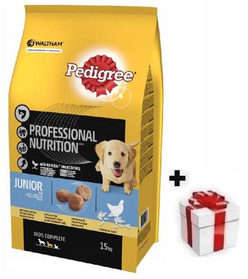 PEDIGREE Junior Professional Nutrition Pollo 15kg + sorpresa per il cane GRATIS