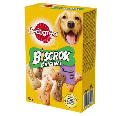 Pedigree Biscrok Cube Cookies per cani adulti con agnello, pollo e manzo 500g