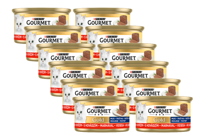 Purina Gourmet Gold mousse con manzo 12x85g