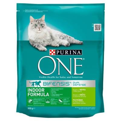 Purina One Cat Alimento Tacchino Indoor per Gatti 800 g