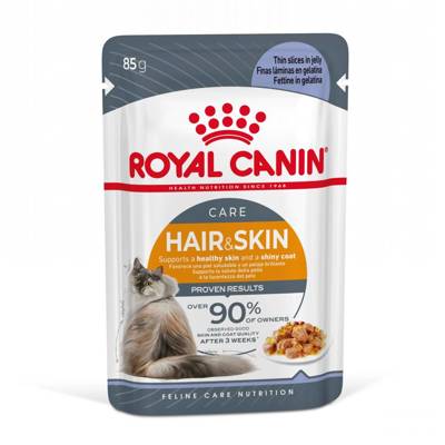 ROYAL CANIN Hair&Skin 12x85g cibo umido in gelatina per gatti adulti, pelle sana, pelo bello