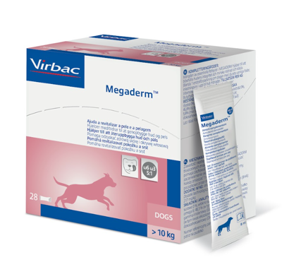 Virbac Megaderm 28x8 ml integratore alimentare per cani 10-30 kg per problemi cutanei